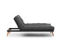 Atelier Del Sofa Saki - Sofá cama de 3 plazas Gris oscuro